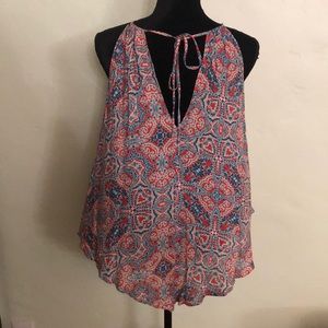 Tops - Red, White & Blue Halter Top, M Tops - Red, White & Blue Halter Top, M